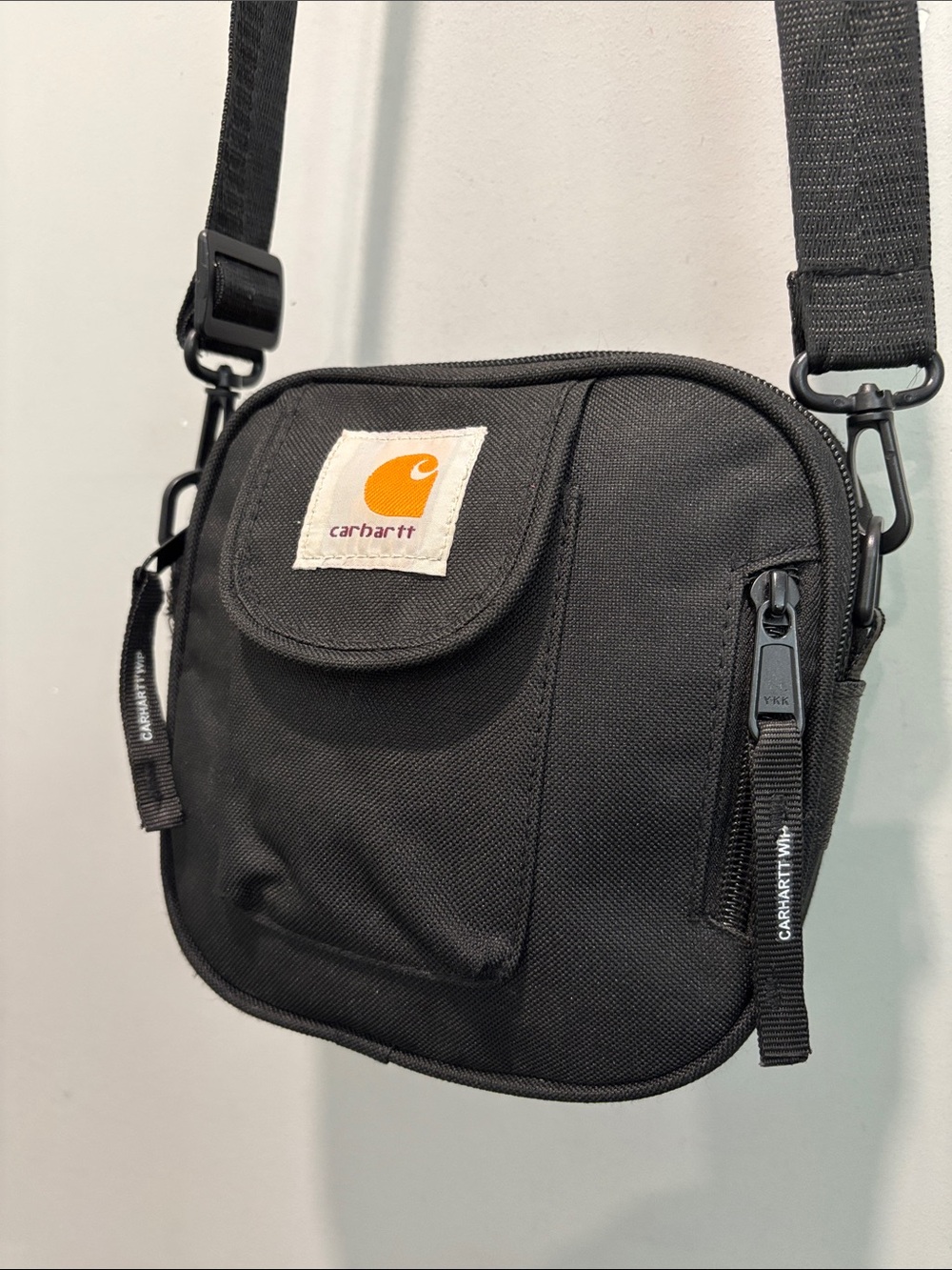 Carhartt Black Crossbody Belt Bag Adjustable Shoulder Utility Pack - Picture 2 of 15